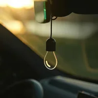 Vintage LED Hanging Car Rearview Mirror Ornament – Ambient Interior Light