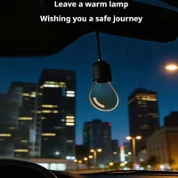 Vintage LED Hanging Car Rearview Mirror Ornament – Ambient Interior Light