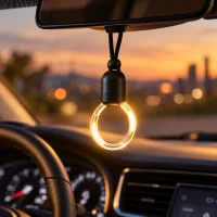 Vintage LED Hanging Car Rearview Mirror Ornament – Ambient Interior Light