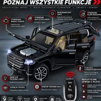 Toyota Land Cruiser LC300 1:24 Die-Cast Metal Model Car – LED Lights, Sound, Remote Control & Pull-B