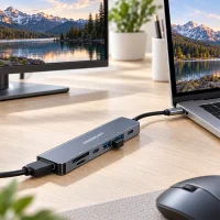 ONEMUST 7-in-1 USB-C Hub 4K HDMI, USB 3.0 & SD/TF