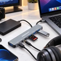 ONEMUST 8-in-1 USB-C & USB 3.0 Hub Docking Station – OM-DK09