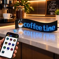 Smart Flexible RGB LED Matrix Panel 16×96 – APP Control, DIY Display & Music Sync – 120×595mm