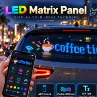 Smart Flexible RGB LED Matrix Panel 16×32 – APP Control, DIY Display & Music Sync – 173×70mm