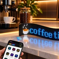 Smart Flexible RGB LED Matrix Panel 16×32 – APP Control, DIY Display & Music Sync – 173×70mm