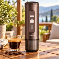 LePresso Portable 2-IN-1 Espresso Maker -Brown
