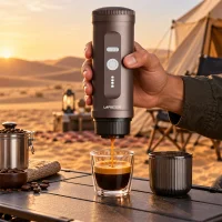 LePresso Portable 2-IN-1 Espresso Maker -Brown