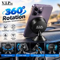 V.I.P Pro Magnetic Universal Car Phone Holder – 360° Rotating Base – Black