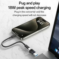 YESIDO GS34 USB-C Female to USB-A Male Adapter Data Transfer Fast Charging Conve