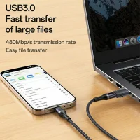 YESIDO GS34 USB-C Female to USB-A Male Adapter Data Transfer Fast Charging Conve