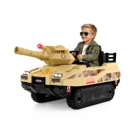 OLAKIDS 12V Electric Ride-On Tank for Kids
