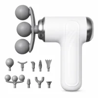 Light Age 3-Head Deep Tissue Massage Gun – White