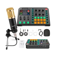 BM800 Podcast Microphone Bundle with M6 Audio Mixer & Tripod Stand