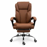 Modern High-Back Office Desk Chair – Brown