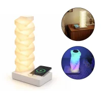 DIY Ambient Table Lamp with Touch Control & Wireless Charging