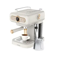 LePresso Retro Espresso Boiler Machine Gauge and Milk Steamer (LPCFFM0012WH)