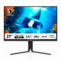 Sades Reef Manta-27  27"  QHD  240Hz Refresh Rate, 0.3 Response Time, HDMI 2.1- Black