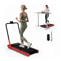 3-in-1 Folding Vibration Treadmill with Smart Apps Remote Control