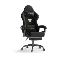 Ferghana Ergonomic Gaming Chair with Footrest – Black