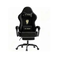 Ferghana Ergonomic Gaming Chair with Footrest – Black
