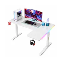 Royal RGB L Gaming Desk (Right Side) 140 x 60 x 100 cm - White