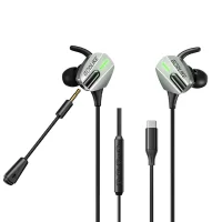 IAEKOME YC10 Godlike Series Wired Gaming Earphones with Detachable Microphone & Type-C Adapter