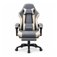Sukeda Ergonomic Gaming Chair with Footrest – Grey/black