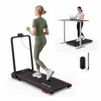 3-in-1 Folding Vibration Treadmill with Smart Apps Remote Control
