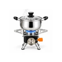 Jihan Portable Card Type Gas Camping Stove with Cooking Pot
