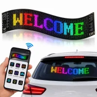 Smart Flexible RGB LED Matrix Panel 16×32 – APP Control, DIY Display & Music Sync – 173×70mm
