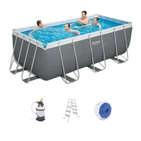 BESTWAY Power Steel Rectangular Pool - 56457 (412x201x122cm)